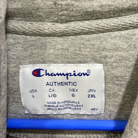 Champion gray hoodie sweatshirt size L - Picture 4 of 12